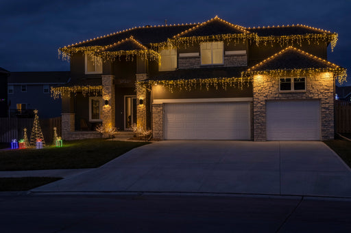 LED 100 Icicle Light T5 - Warm White Twinkle Lights for Christmas