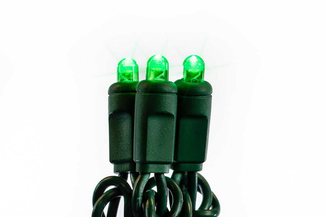 LED 5MM 50L Convex 4-6" Spacing Light Sets Lights for Christmas Green