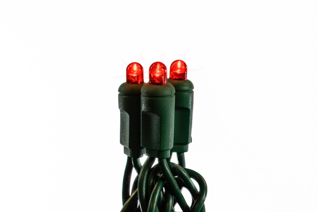 LED 5MM 50L Convex 4-6" Spacing Light Sets Lights for Christmas Red