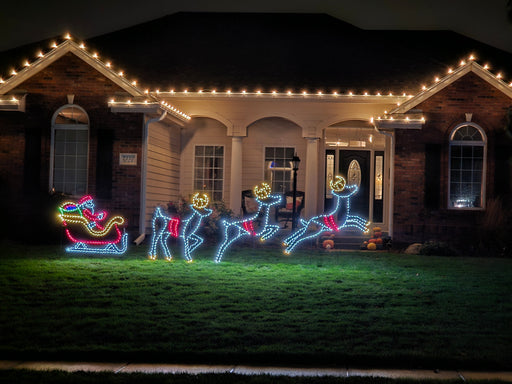 Santa in Sleigh Lights for Christmas