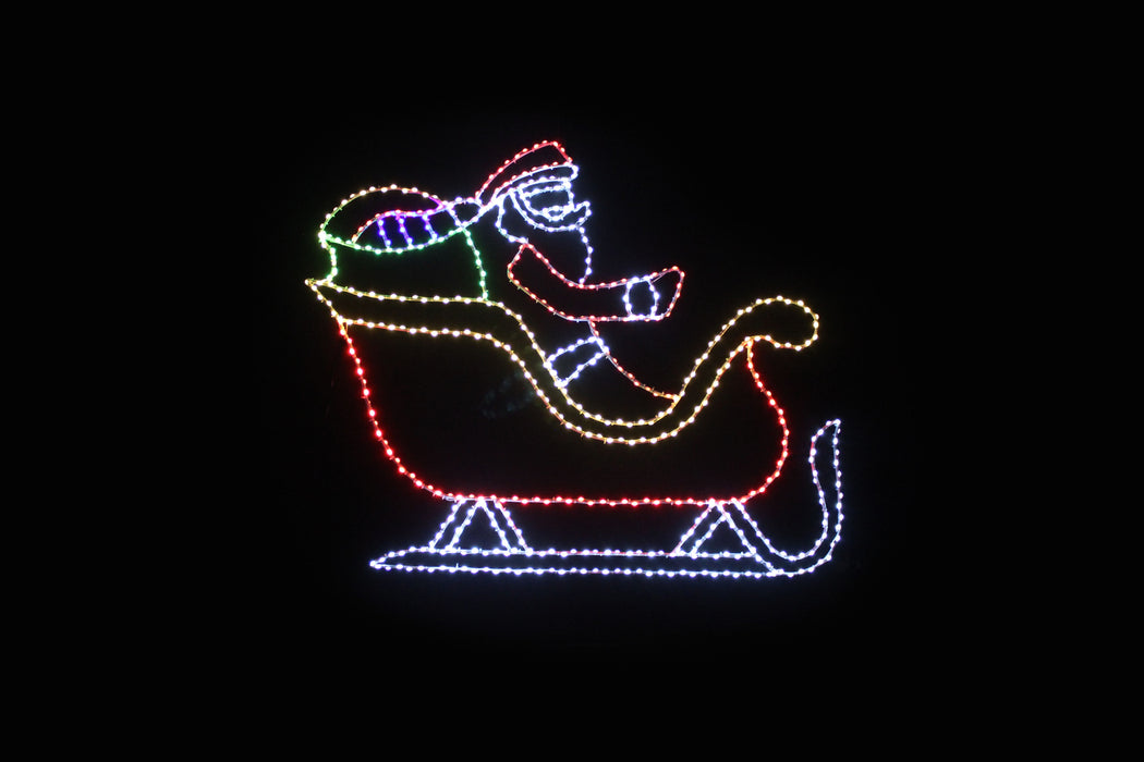 Santa in Sleigh Lights for Christmas
