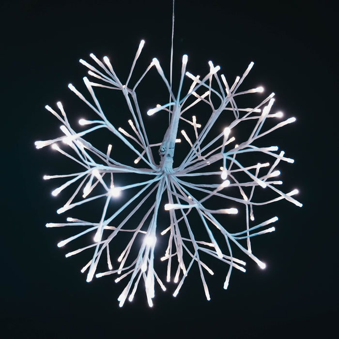 Ultrabrite Sphere Spheres Lights for Christmas 20" (White Tape) Pure White