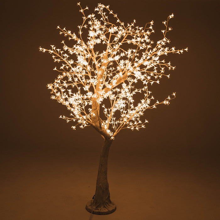 Cherry Tree - Warm White on White Trunk Trees Lights for Christmas