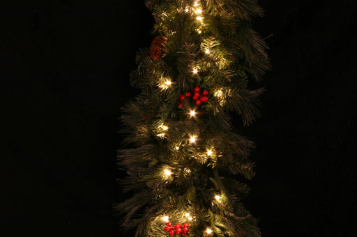 Bella Noel Garland 9' x 14" Wreaths & Garland Lights for Christmas