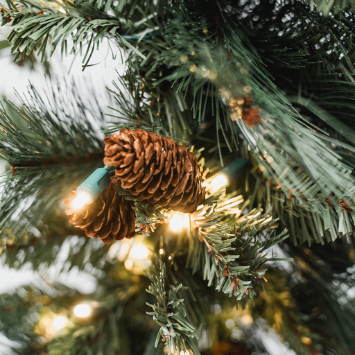 Mixed Evergreen Garland Wreaths & Garland Lights for Christmas