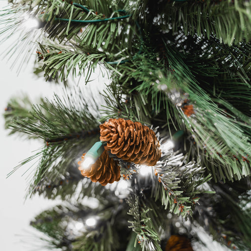 Mixed Evergreen Garland Wreaths & Garland Lights for Christmas