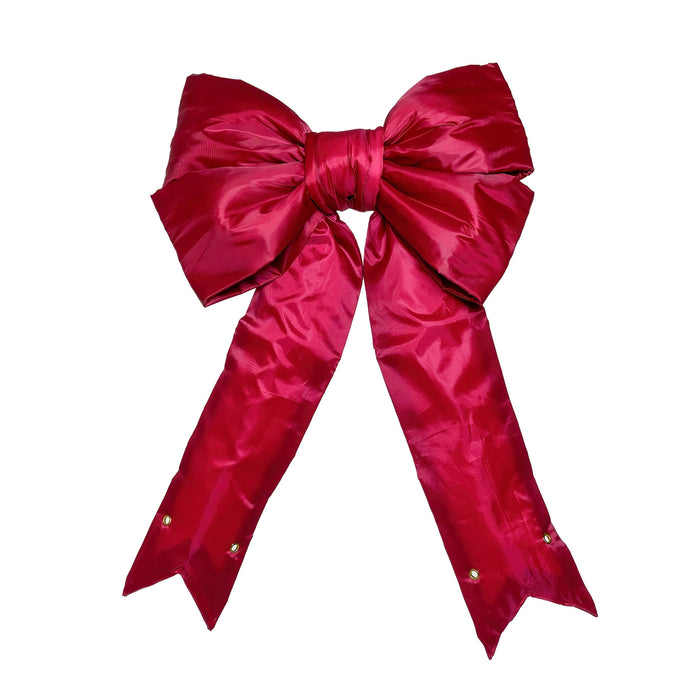 All Red Nylon Bow Bows & Decor Lights for Christmas