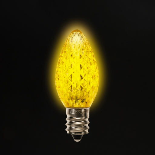 C7 LED Bulbs (25 Bulbs) Bulbs Lights for Christmas Yellow 