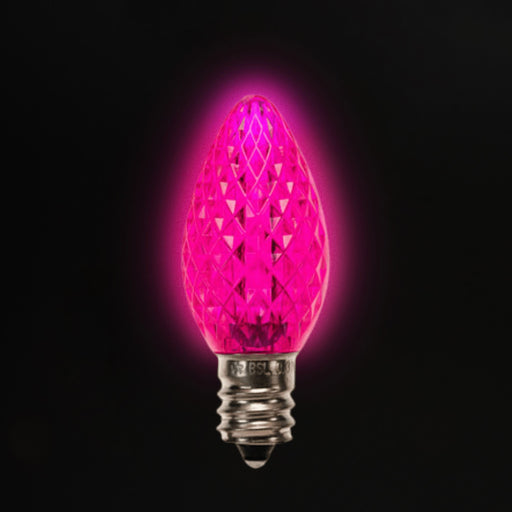C7 LED Bulbs (25 Bulbs) Bulbs Lights for Christmas Pink