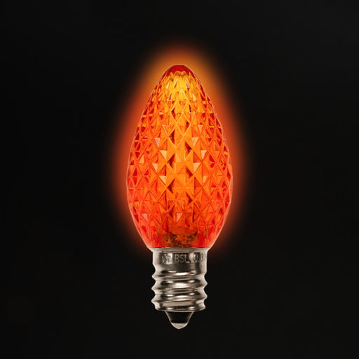 C7 LED Bulbs (25 Bulbs) Bulbs Lights for Christmas Orange