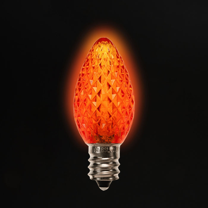 C7 LED Bulbs (25 Bulbs) Bulbs Lights for Christmas Orange