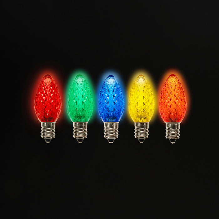 C7 LED Bulbs (25 Bulbs) Bulbs Lights for Christmas Multi
