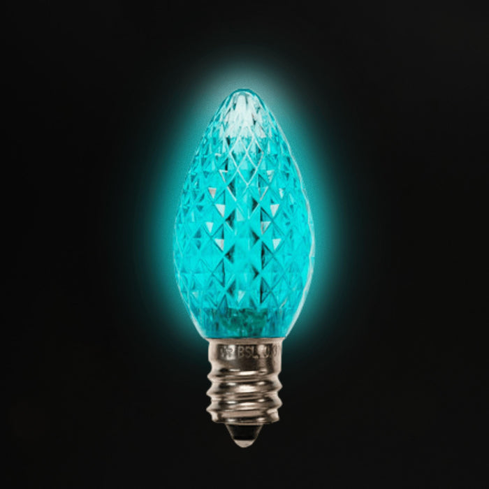 C7 LED Twinkle Bulbs (25 Bulbs) Bulbs Lights for Christmas Teal