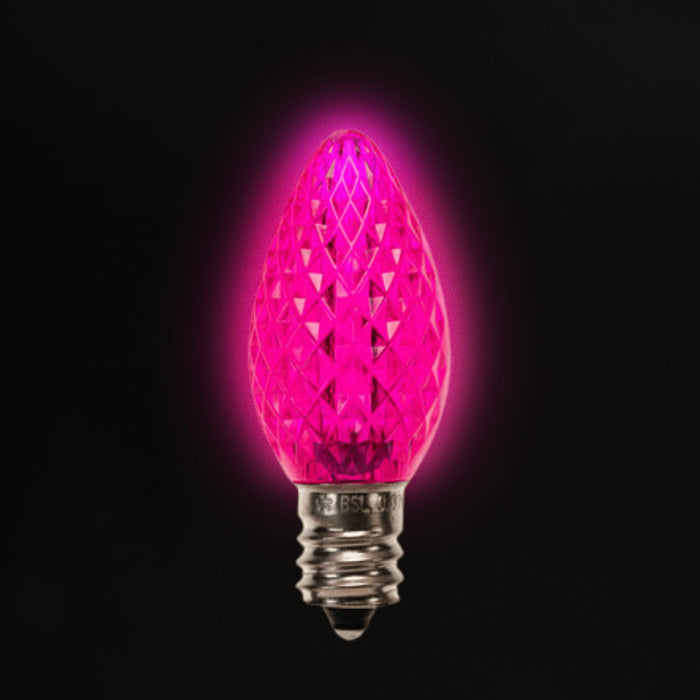 C7 LED Twinkle Bulbs (25 Bulbs) Bulbs Lights for Christmas Pink