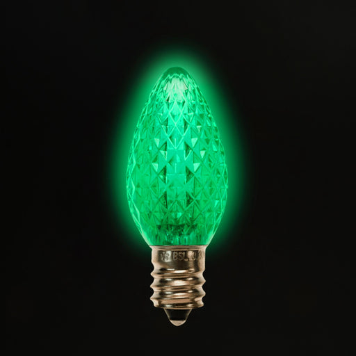 C7 LED Twinkle Bulbs (25 Bulbs) Bulbs Lights for Christmas Green