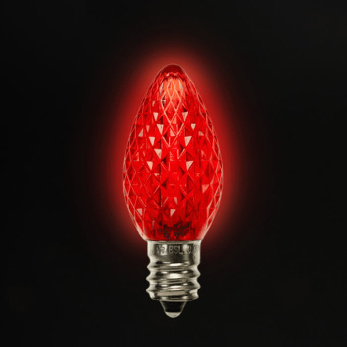 C7 LED Twinkle Bulbs (25 Bulbs) Bulbs Lights for Christmas Red