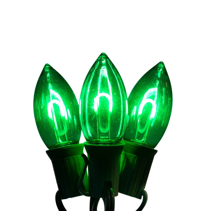 C9 LED Filament Bulbs Bulbs Lights for Christmas Green