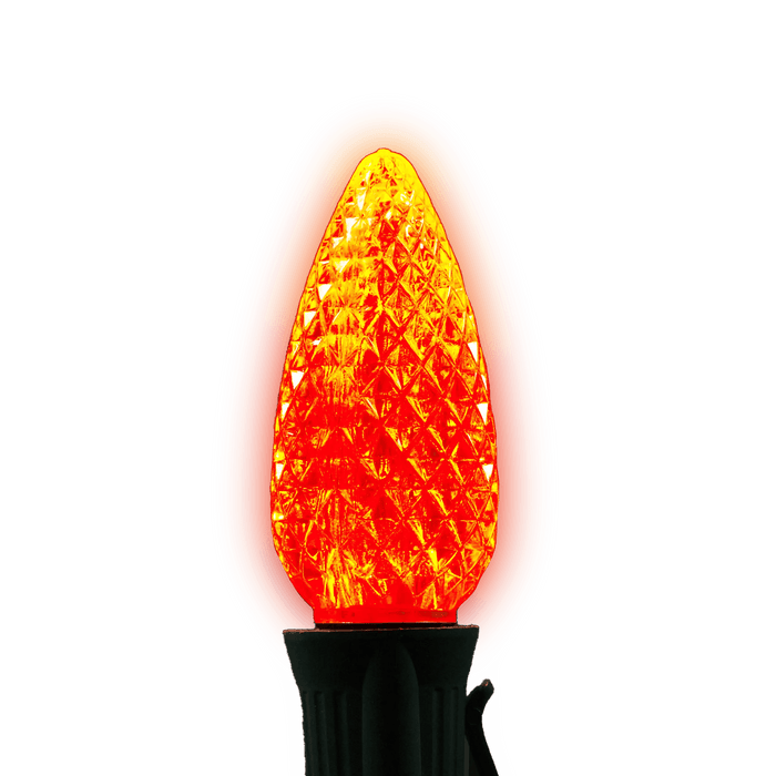 C9 LED Twinkle Bulbs Bulbs Lights for Christmas Orange