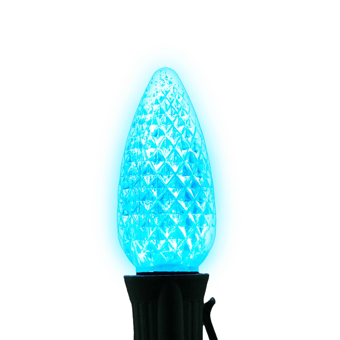 C9 LED Twinkle Bulbs Bulbs Lights for Christmas Teal