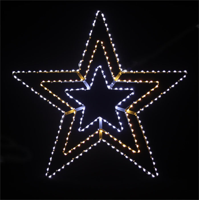 Champagne Triple Star - 31" Lights for Christmas