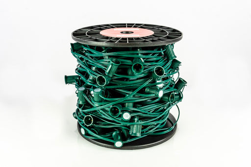 C9/C7 Cord (Magnetic)- Green (18 AWG/SPT1) 500ft reel Cords & Connectors Lights for Christmas