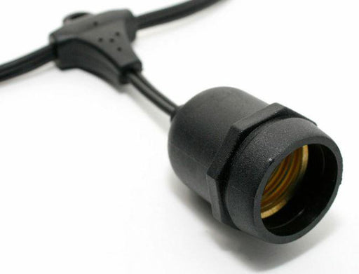 S14 SPT2 Black Cord - 24" spacing - 100' - Drop Sockets Cords & Connectors Lights for Christmas