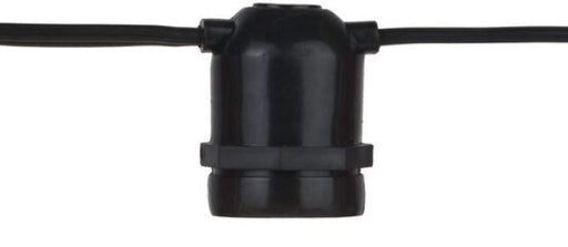 S14 SPT2 Black Cord - 24" spacing - 100' - No Drop Sockets Cords & Connectors Lights for Christmas