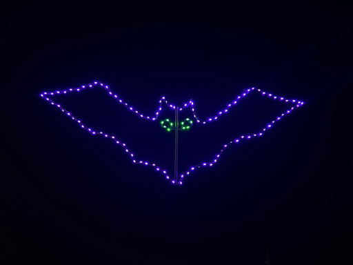 Large Bat - Hinged Wire Decor - 24" Lights for Christmas
