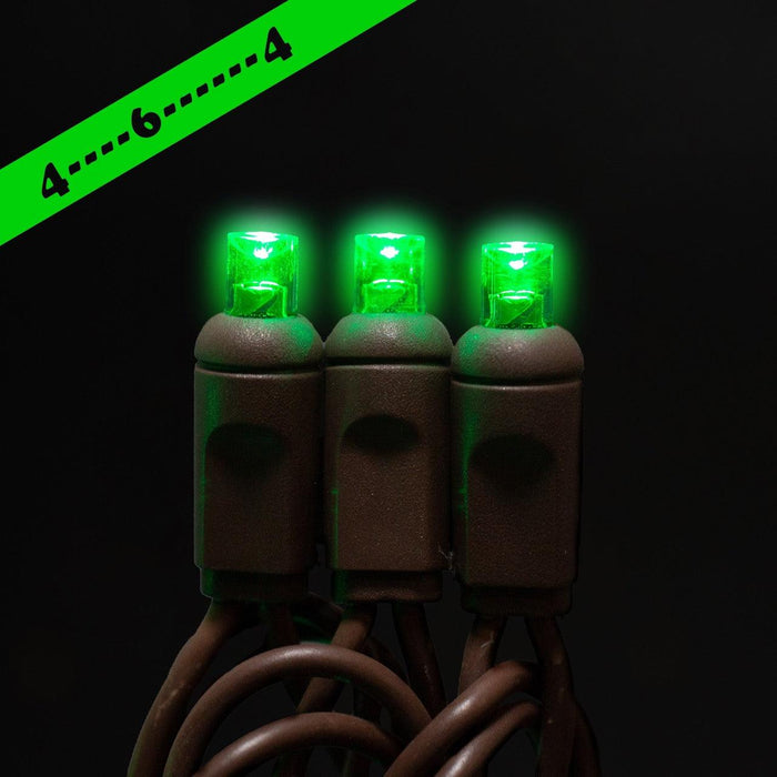 5mm Light Set 50ct Balled-4"- 6" Spacing (BW) Light Sets Lights for Christmas Green