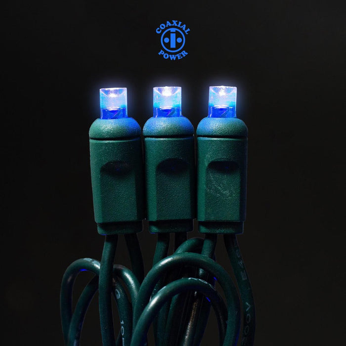 5mm Light Set 50ct Balled- 6" Spacing (Coaxial) (GW) Light Sets Lights for Christmas Blue