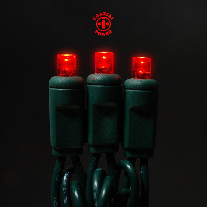 5mm Light Set 70ct Balled- 4" Spacing (Coaxial) (GW) Light Sets Lights for Christmas Red