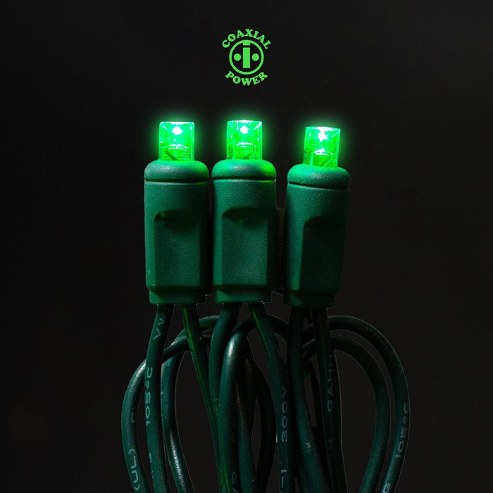 5mm Light Set 70ct Balled- 4" Spacing (Coaxial) (GW) Light Sets Lights for Christmas Green