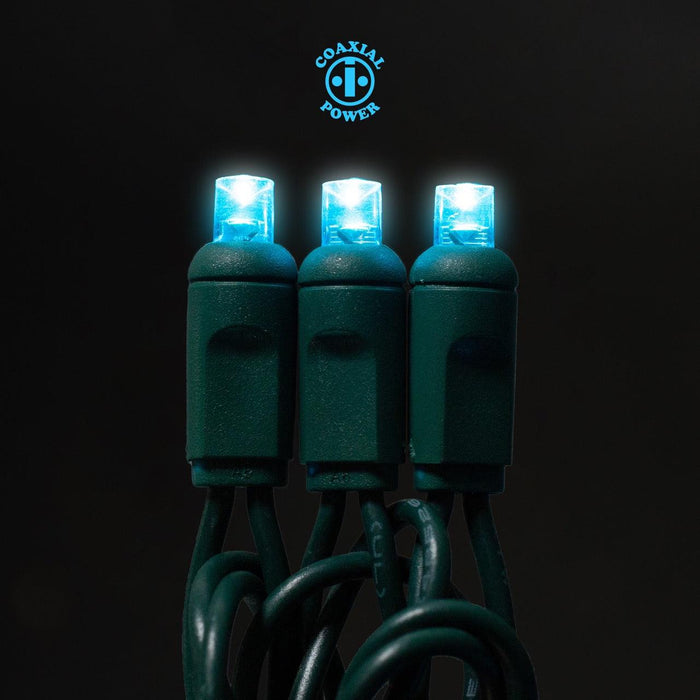 5mm Light Set 70ct Balled- 4" Spacing (Coaxial) (GW) Light Sets Lights for Christmas Teal
