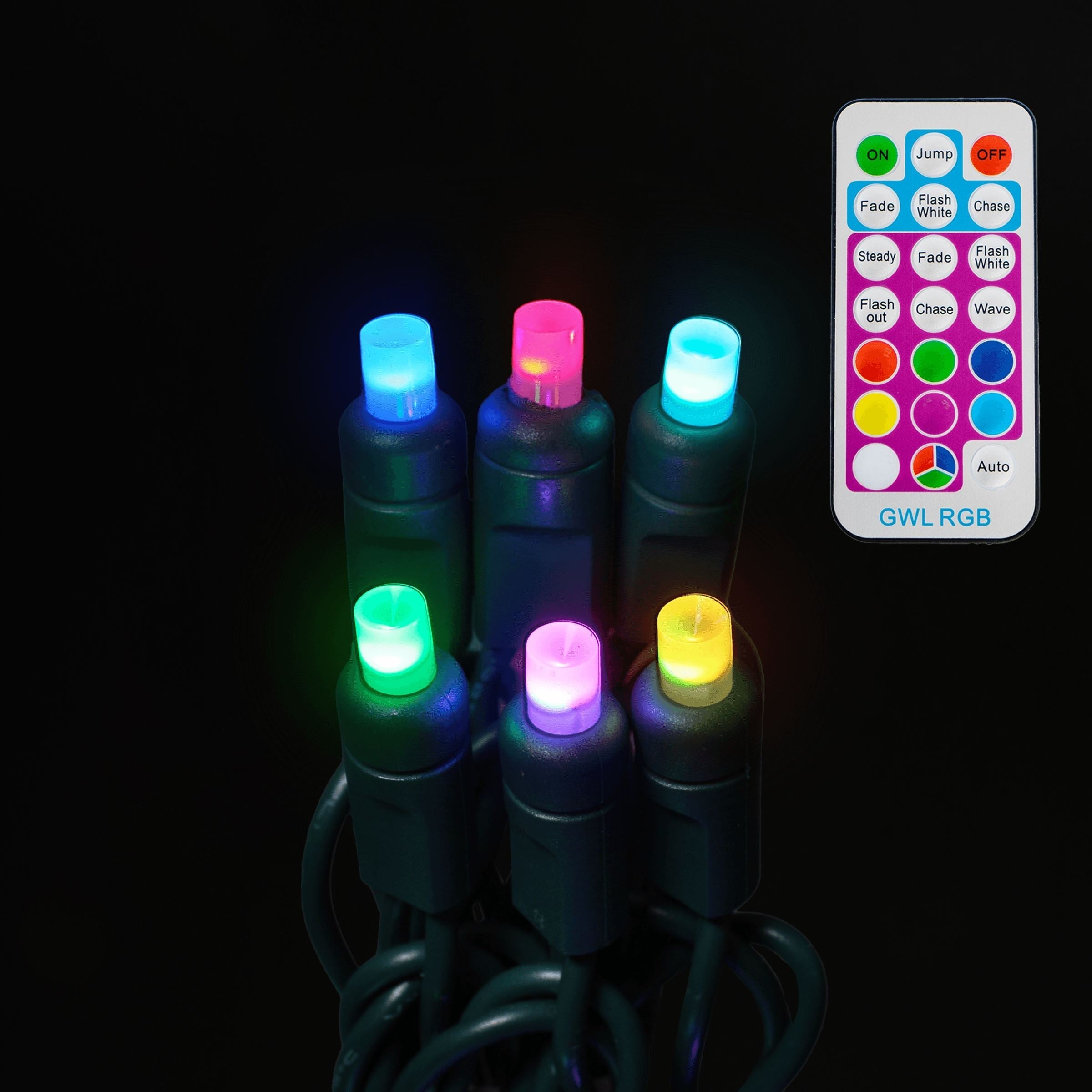 5MM 50 LIGHT LED RGB LIGHT STRINGS REMOTE/CONTROLLER