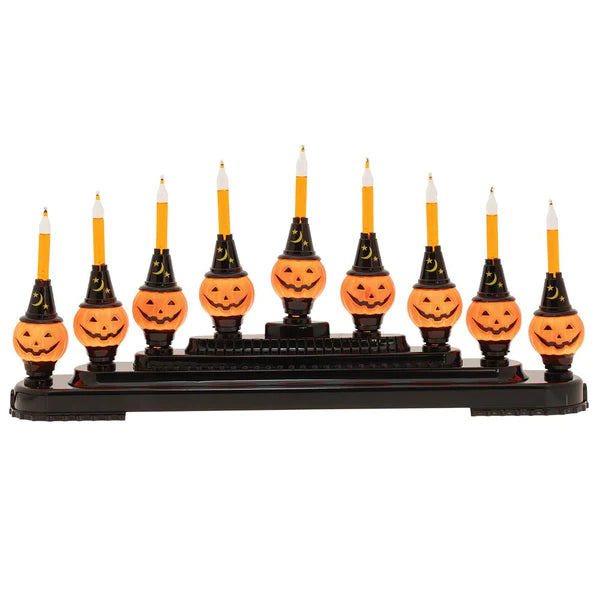 Halloween 9 Count Pumpkin Bubble Light Candolier (Christopher Radko) Novelty Lights Lights for Christmas