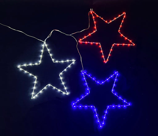 Patriotic Stars - Set of three - 20" Lights for Christmas