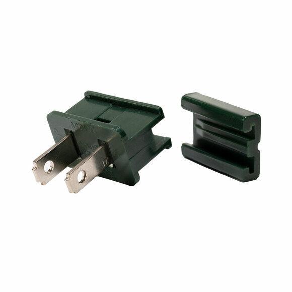 Male Slide Plug (Bag of 10) Power Lights for Christmas Green