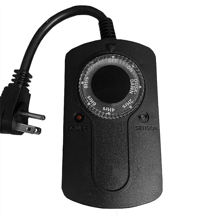 Photocell Timer - 15 amp- 2 outlets Power Lights for Christmas