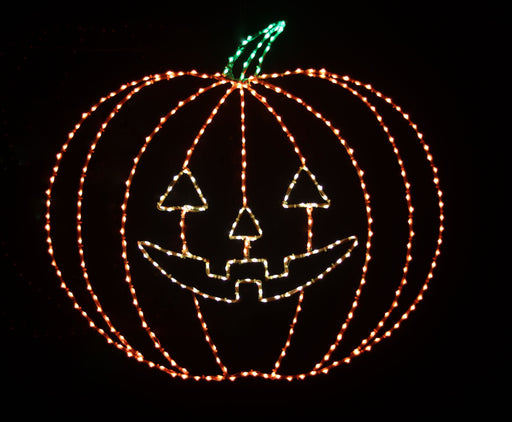 Smiling Pumpkin Wire Decor - 28" Lights for Christmas