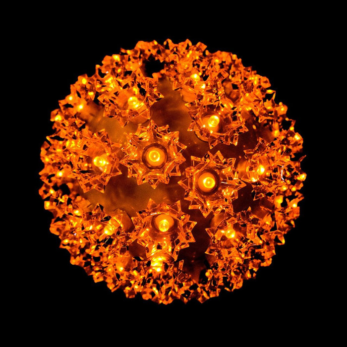 Retro Sphere - 7.5" Spheres Lights for Christmas Orange