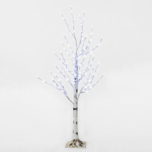 White Birch Tree Trees Lights for Christmas 4' Pure White