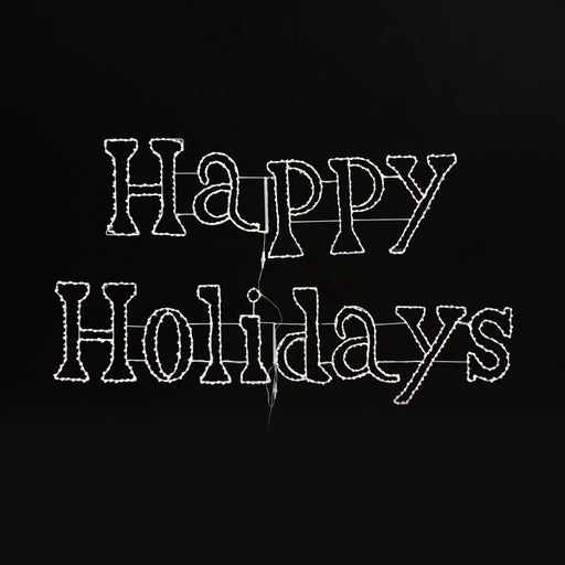 Happy Holiday Wire Décor Sign Wire Décor Lights for Christmas 