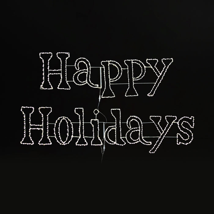 Happy Holiday Wire Décor Sign Wire Décor Lights for Christmas