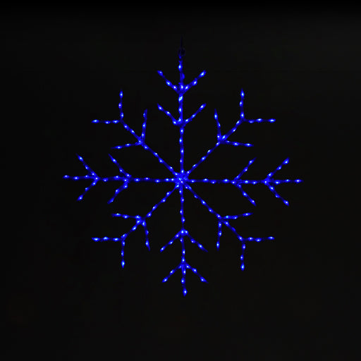 Snowflake 24" Wire Décor Wire Décor Lights for Christmas Blue