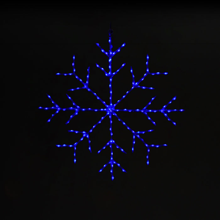 Snowflake 24" Wire Décor Wire Décor Lights for Christmas Blue
