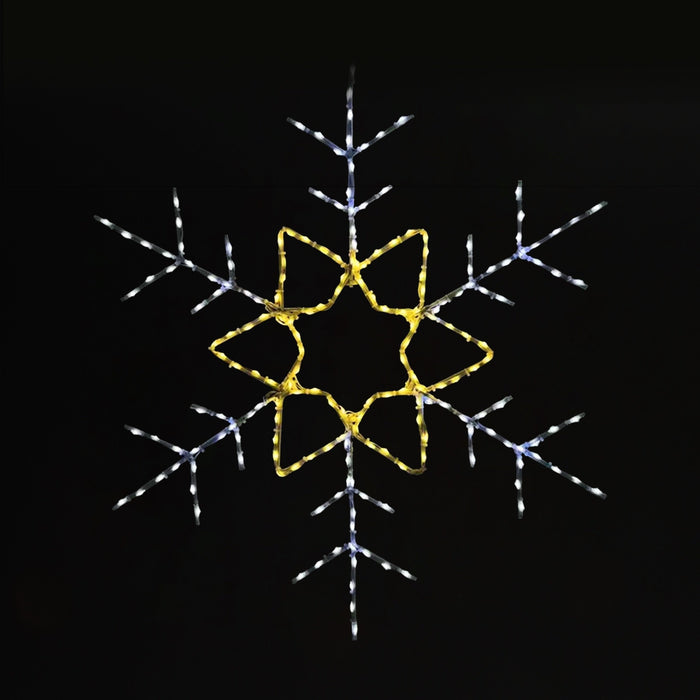 Snowflake 30" Wire Décor Wire Décor Lights for Christmas Champagne