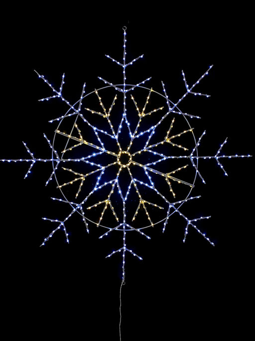 Wire Décor LED Snowflake 56" - Champagne ( 8 Function) Wire Décor Lights for Christmas