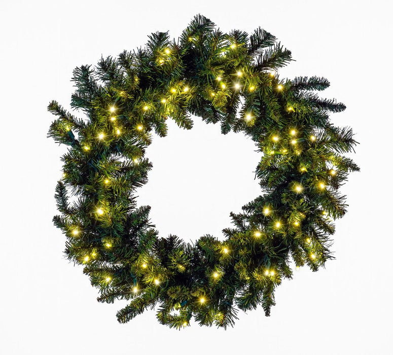 Sequoia Fir Wreath Wreaths & Garland Lights for Christmas 36" Warm White