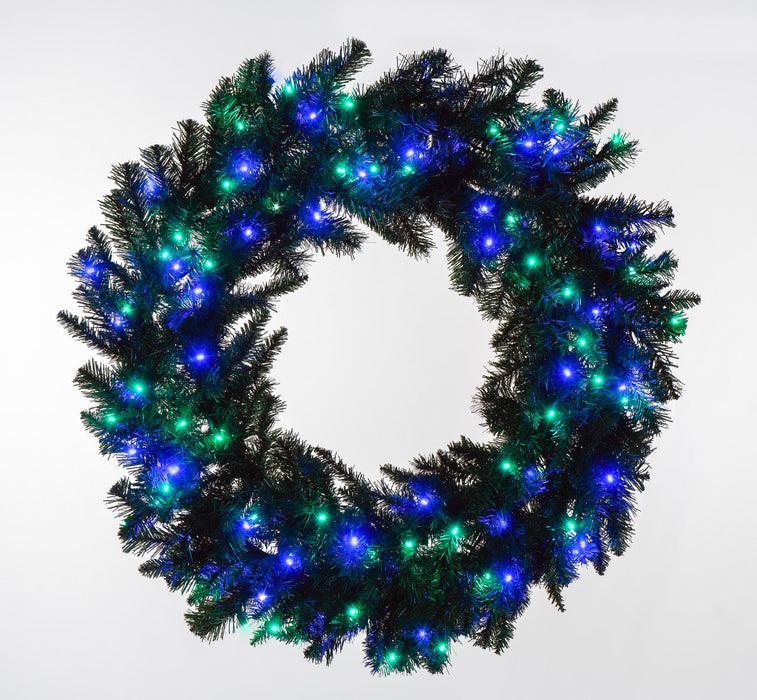 Sequoia Fir Wreath Wreaths & Garland Lights for Christmas 36" Ocean