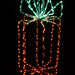 3D Giftbox Wire Decor - 20" Lights for Christmas Red with Green Bow 
